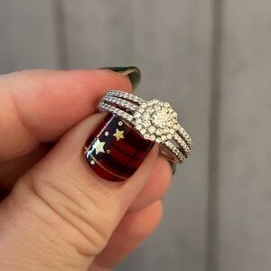 Elegant Silver Diamond Ring